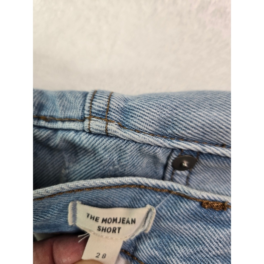 Madewell The Momjean Short Light Wash High Rise Button Fly Denim Shorts MD740 28 - Picture 5 of 9